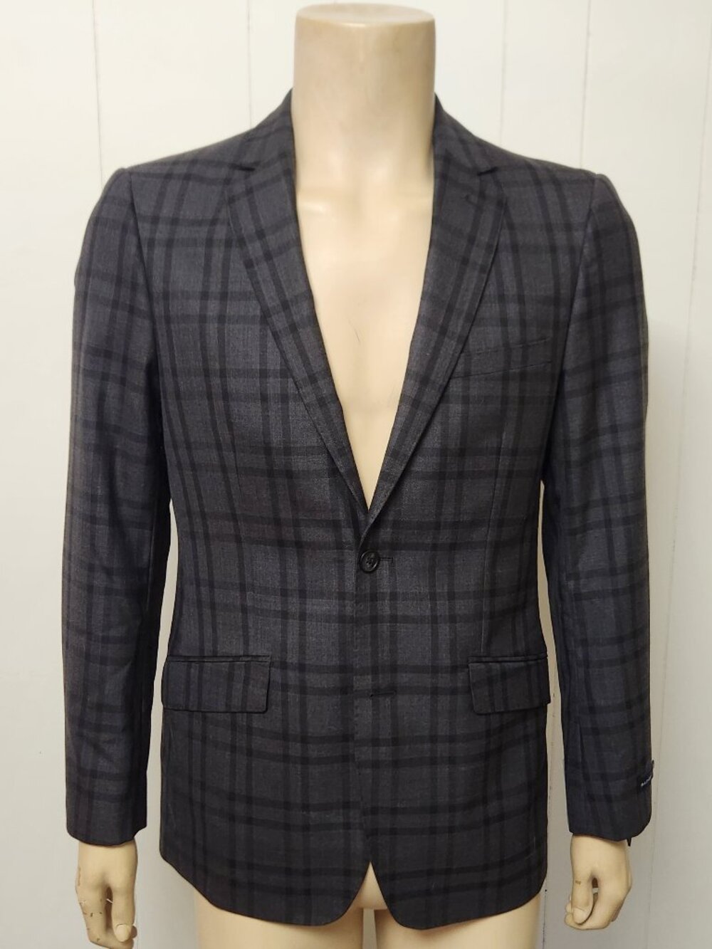 NWT sport coat 38R Bacharach grey plaid wool orig $598